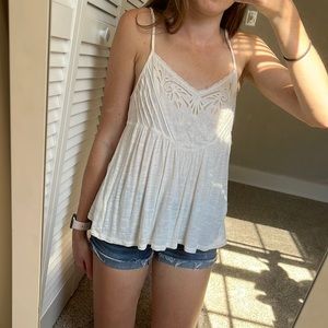 American Eagle white/cream tank top